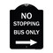 Signmission No Stopping Bus with Arrow Right Heavy-Gauge Aluminum Architectural Sign, 24" x 18", BW-1824-23577 A-DES-BW-1824-23577 - alternate 1